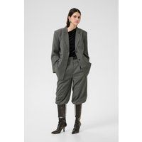 Oversized Karierter Blazer mit Polsterschultern