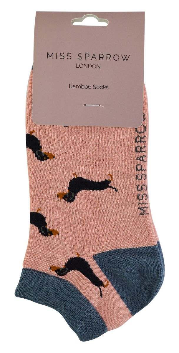 Sneaker-Socken mit Dackel-Muster