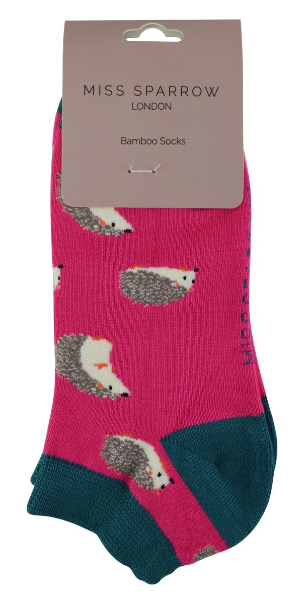Bambus-Trainersocken mit Igel-Muster