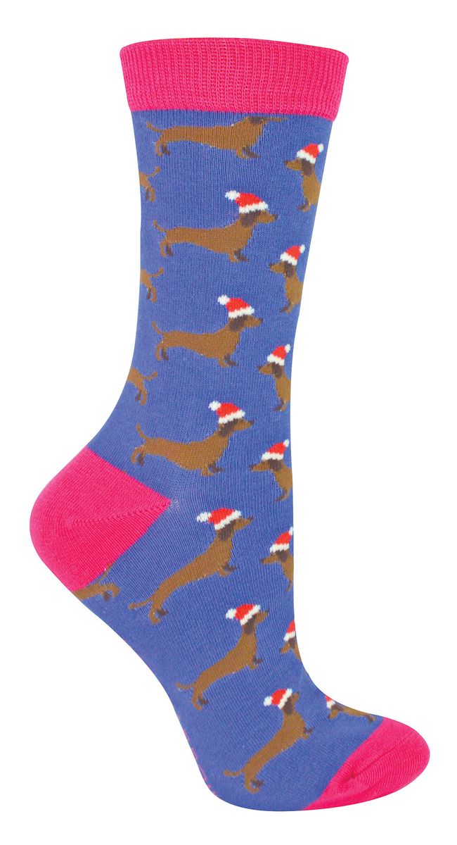 Festliche Dackel-Motivsocken für Weihnachten