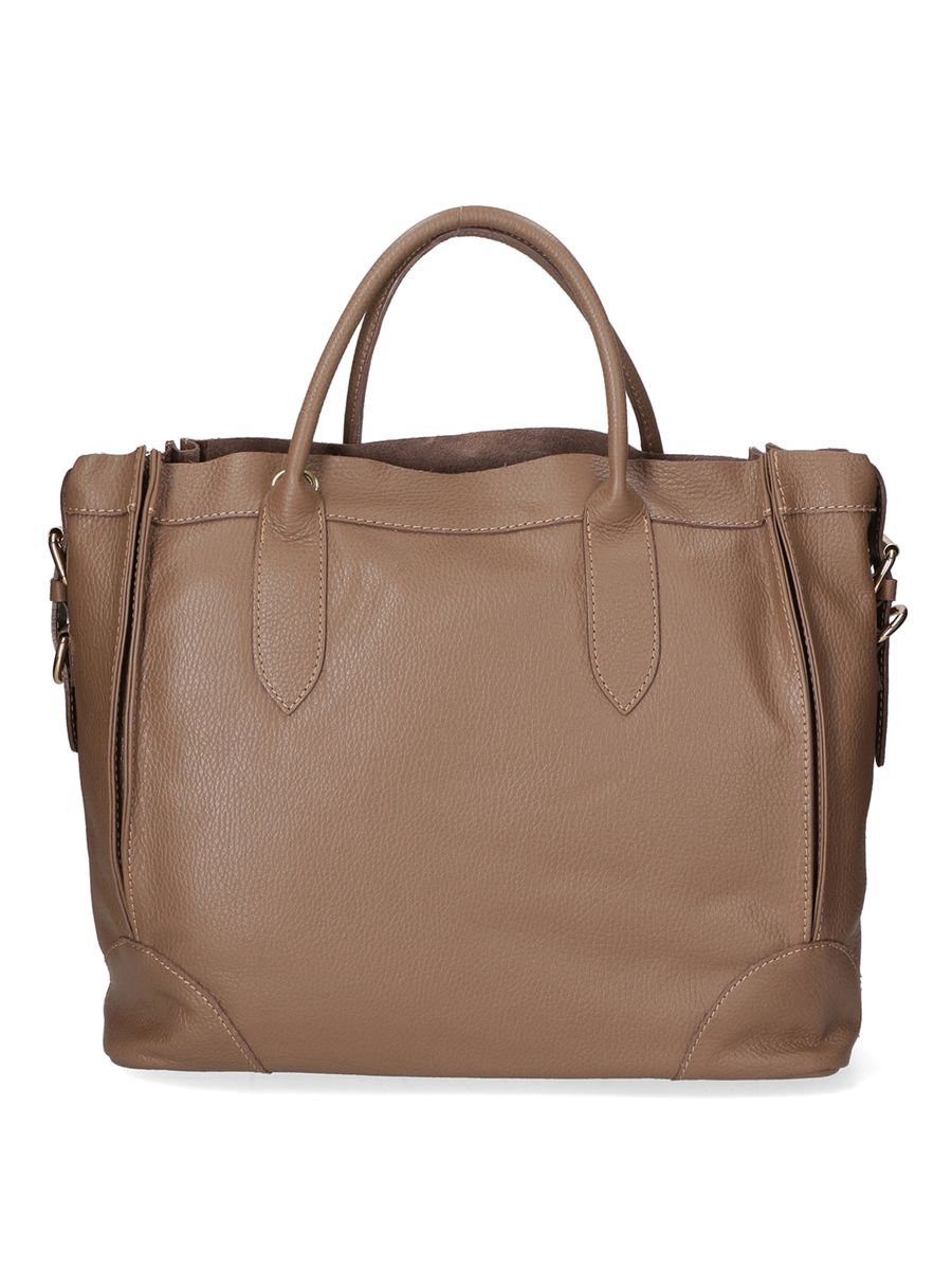 Klassische Shopper-Tasche aus genarbtem Leder