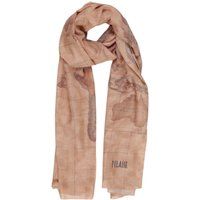 Langer Schal mit Weltkarten-Print