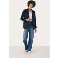 Klassischer Navy-Blazer mit geradem Schnitt
