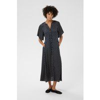 Midi-Hemdkleid mit Polka-Dots