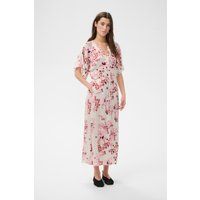 Fließendes Midi-Hemdkleid mit Blumenmuster