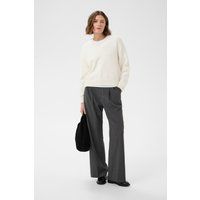 Lockerer Strickpullover mit V-Ausschnitt