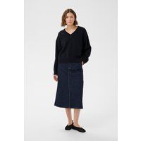 Oversized-Strickpullover mit V-Ausschnitt