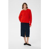 Strukturierter Strickpullover in Baggy-Passform