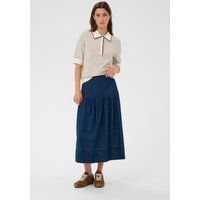 Gestreiftes Kurzarm-Strick-Poloshirt