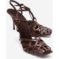 Riemchen-Stiletto-Sandalen im Cage-Design