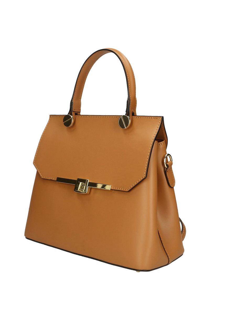 Elegante strukturierte Leder-Henkeltasche
