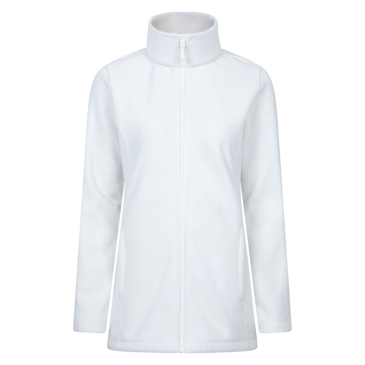 Langgeschnittene Fleecejacke mit Reißverschluss