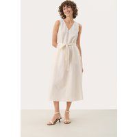 Strukturiertes Midi-Kleid aus Baumwolle