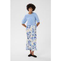 Ausgestellter Midirock mit Blumenmuster