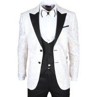 Eleganter Paisley-Mustermix Smoking Anzug
