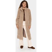 Langer Teddy-Mantel mit Lockerschnitt