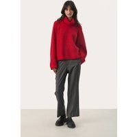 Oversized Grobstrickpullover mit Rollkragen