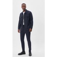 Strukturiertes Overshirt mit Brusttaschen