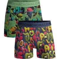 Baumwoll-Boxershorts mit Früchte-Illustrationen