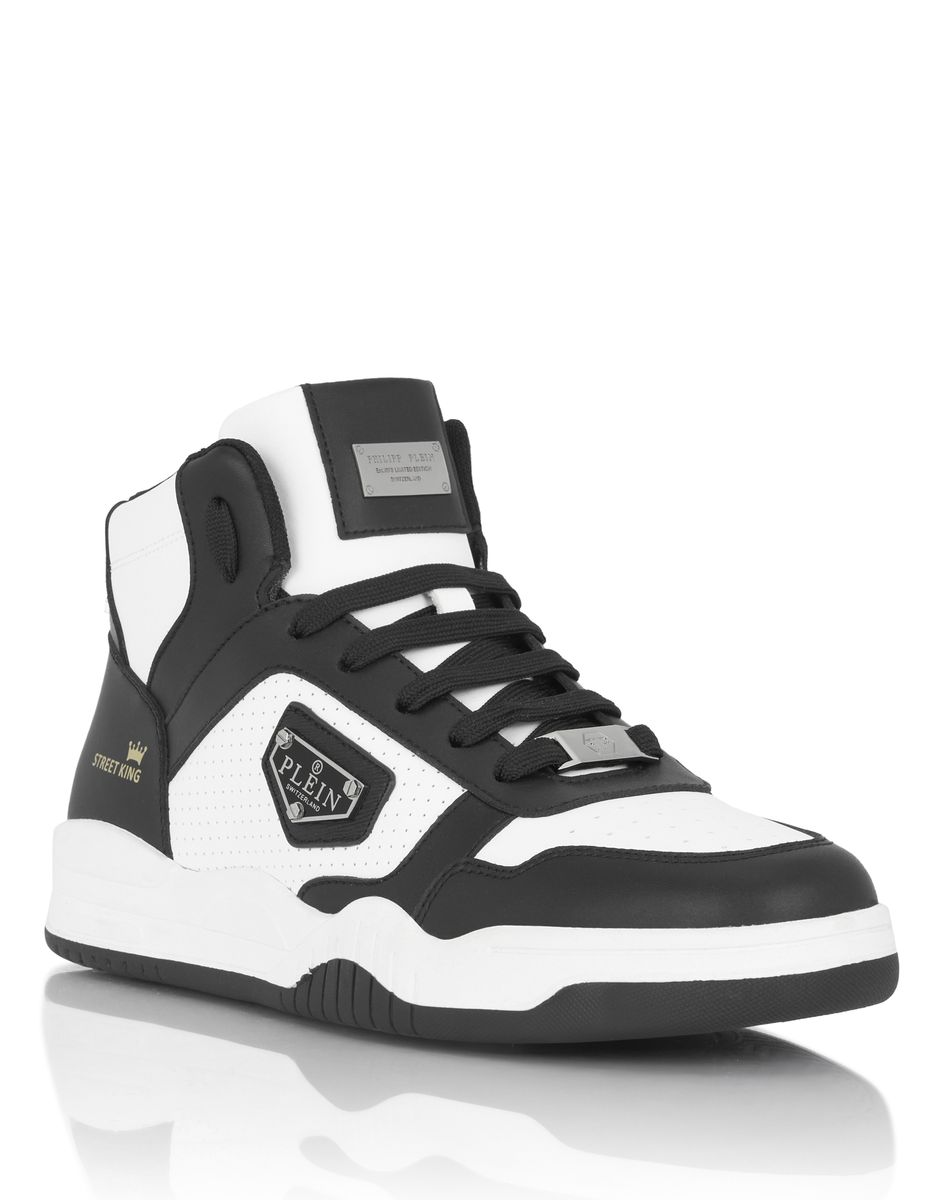 Street King Mid-Top-Sneaker mit Logo-Plakette