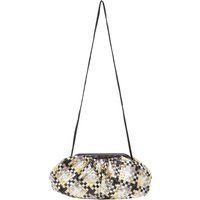 Geflochtene Metallic-Clutch mit Raffung