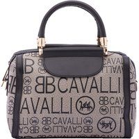 Strukturierte Bowler-Tasche mit Monogramm-Print