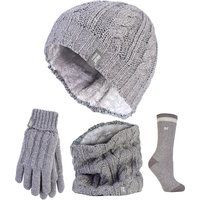 Thermisches Winter-Accessoire-Set mit Zopfstrick