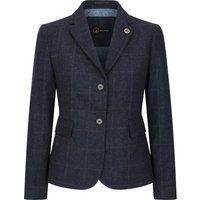 Taillierter Tweed-Blazer mit Karomuster