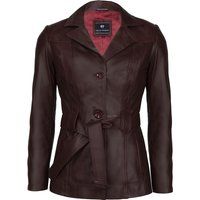 Eleganter Kunstlederblazer mit Gürtel