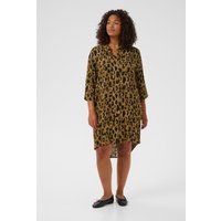 Lockeres Hemdblusenkleid mit Leopardenmuster