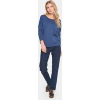 Legerer Strickpullover mit 3/4-Arm