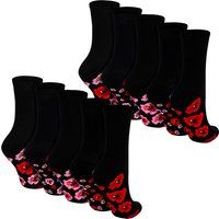 Mohnblumen-Baumwollsocken im Multipack