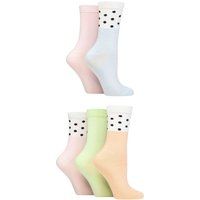 Jacquard-Muster Bambus Crew-Socken