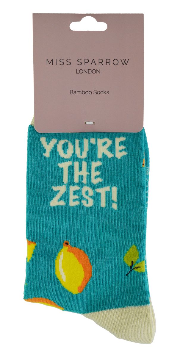 Lustige Zitronen Socken aus Bambus