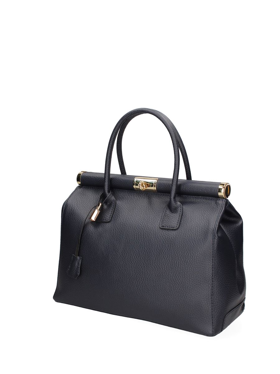 Elegante Henkeltasche aus genarbtem Leder