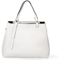 Strukturierte Leder-Handtasche mit Henkeln