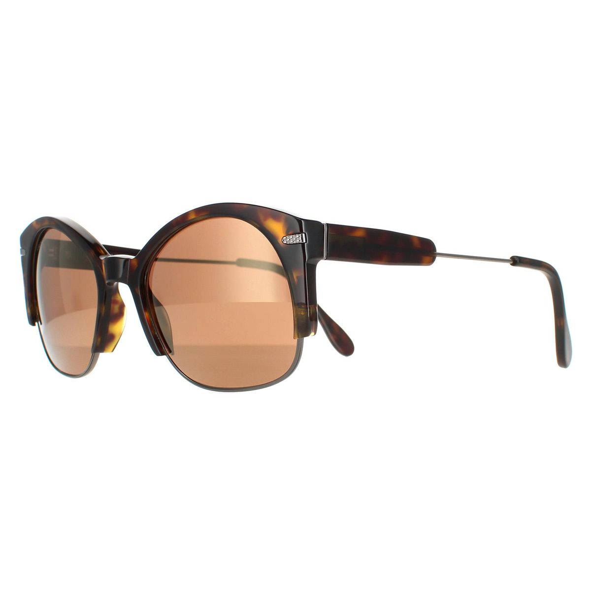 Halbrandlose Sonnenbrille in Schildpatt-Optik