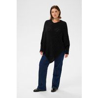 Oversize-Strickoberteil mit asymmetrischem Zipfel