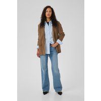 Lederblazer im Boxy-Schnitt