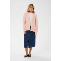 Lockere offene Strickjacke