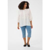 Bluse mit Chevron-Spitze und Puffärmeln