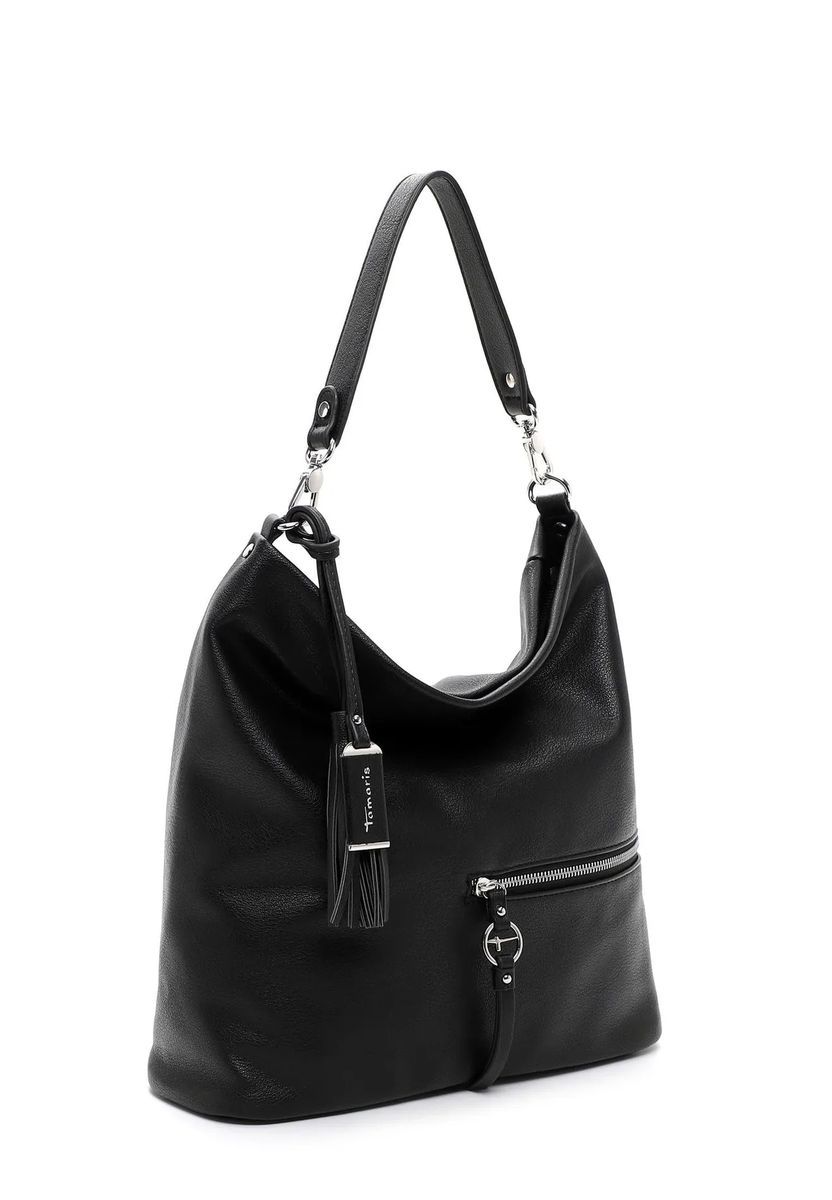 Tamaris Schultertasche, Reißverschluss, Anhänger, für Damen, schwarz, 99