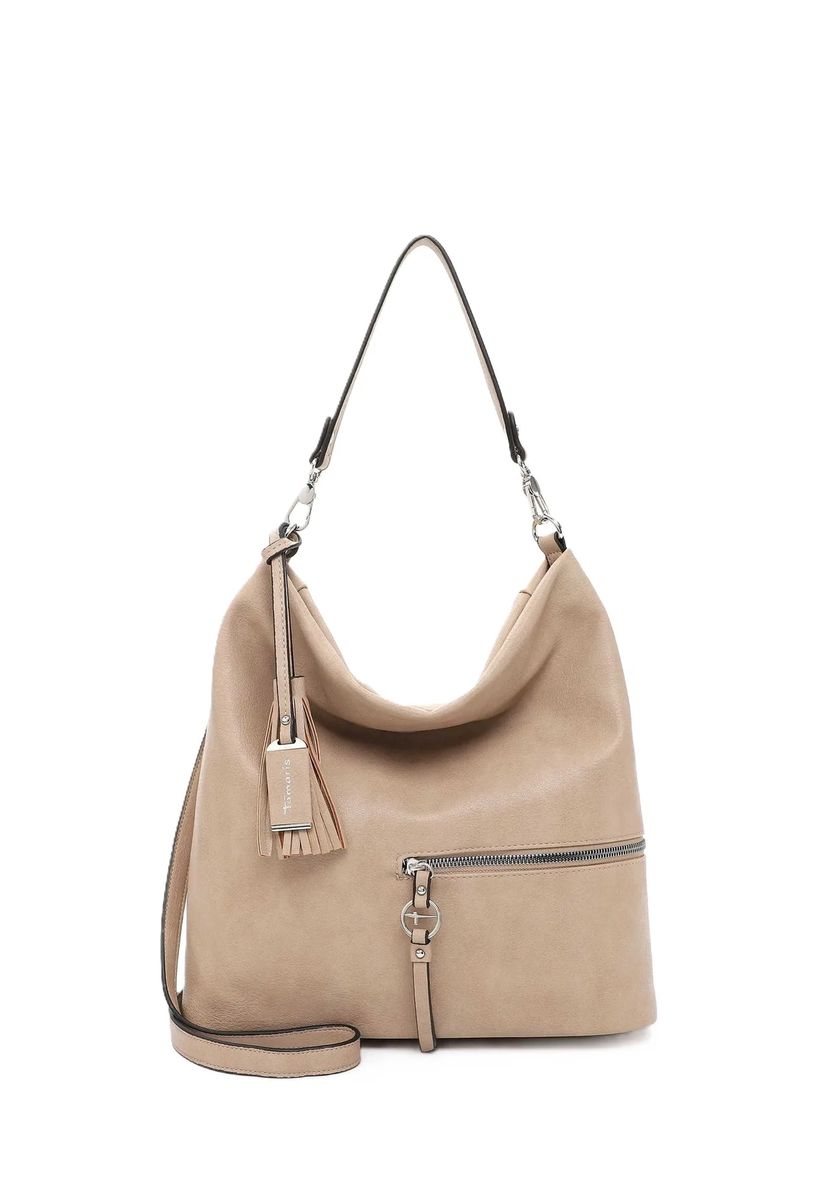 Tamaris Schultertasche, Reißverschluss, Anhänger, für Damen, beige, 99