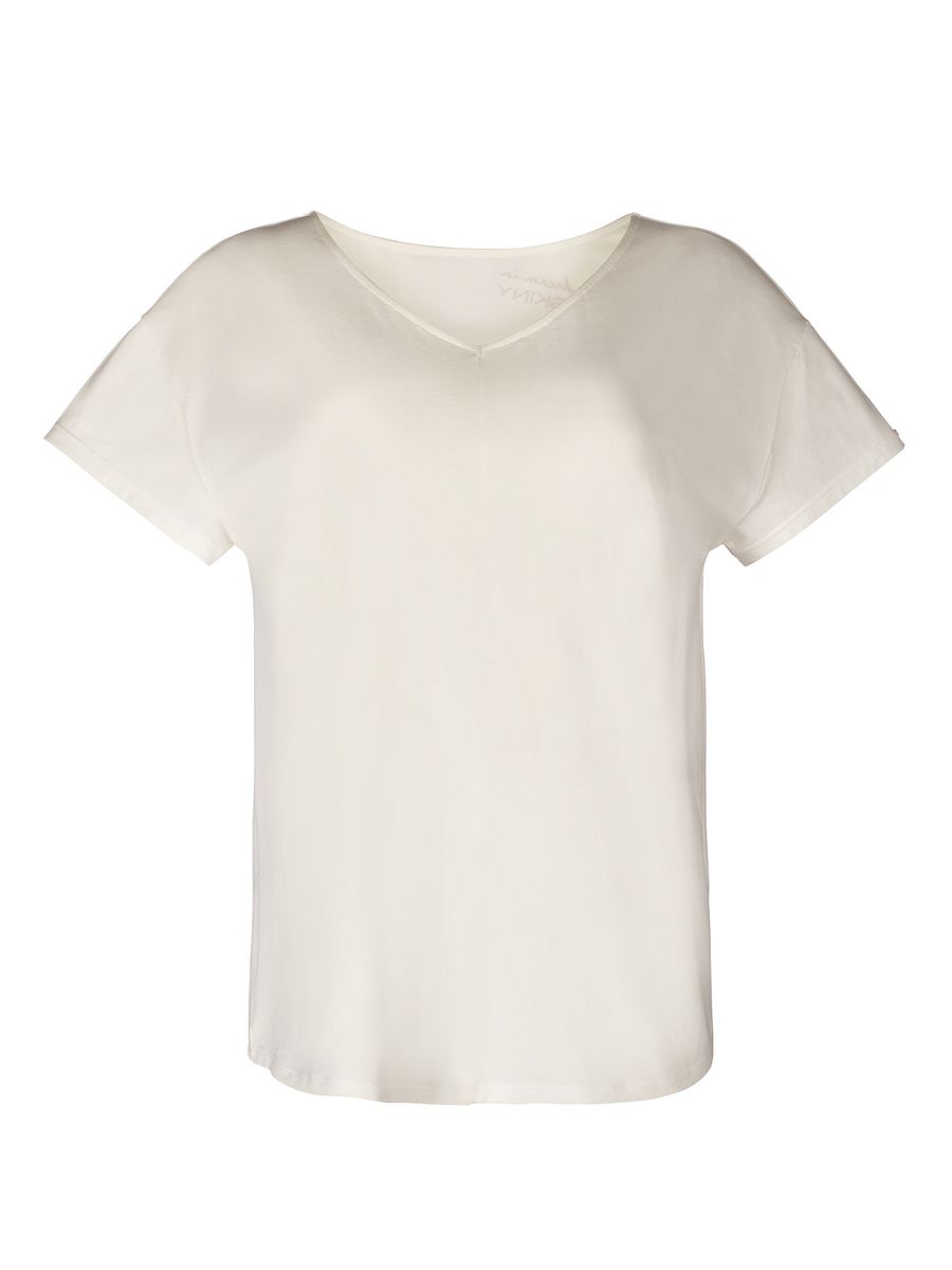 Lockeres Lounge-Shirt mit V-Ausschnitt