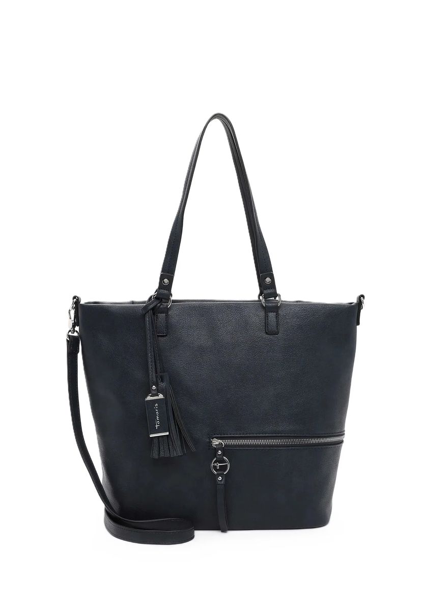 Tamaris Shopper, Reißverschluss, Anhänger, für Damen, blau, 99