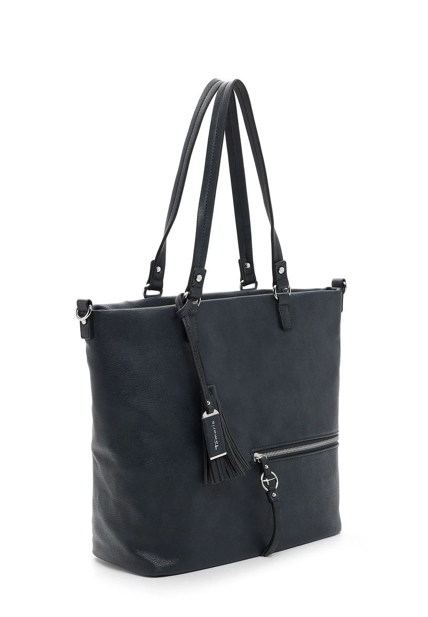 Tamaris Shopper, Reißverschluss, Anhänger, für Damen, blau, 99