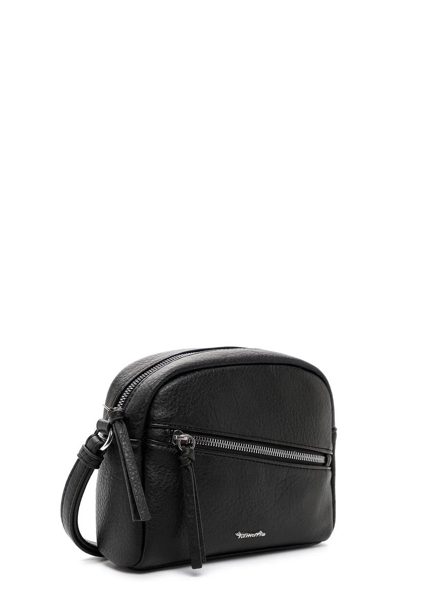 Tamaris Umhängetasche, Kunstleder, Emblem, für Damen, schwarz