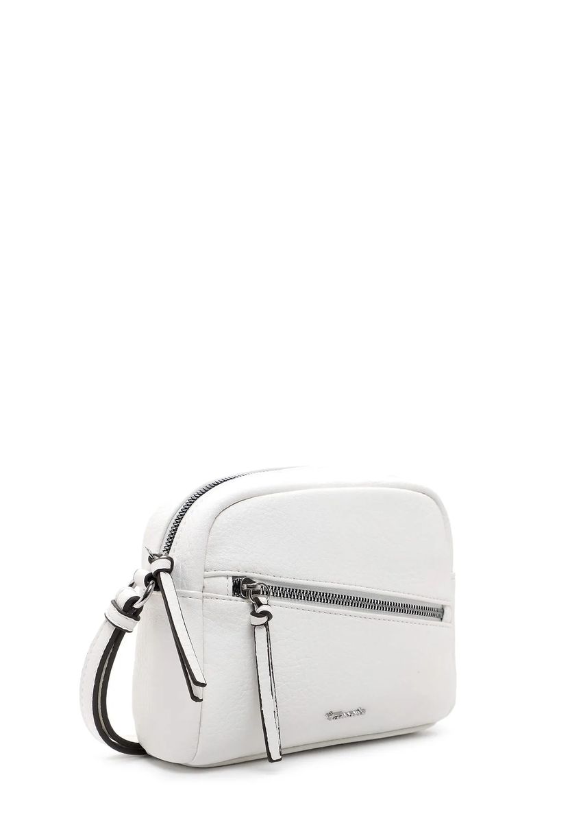 Tamaris Umhängetasche, Kunstleder, Emblem, für Damen, weiß