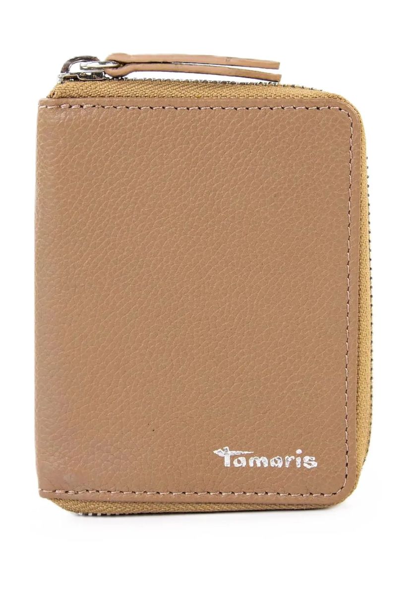 Tamaris Geldbörse, Leder, Logo, uni, für Damen, beige