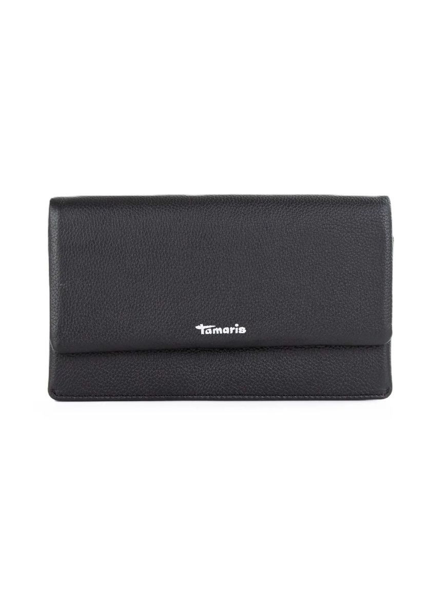 Tamaris Langbörse "Amanda", Leder, Druckknopfverschluss, für Damen, schwarz
